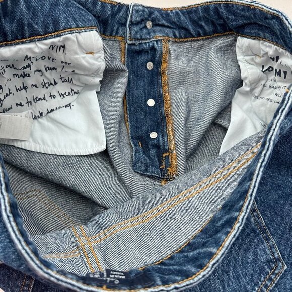 Boden Womens Button Fly Denim Shorts Raw Hem Size 12 Medium Wash Blue NWT - Picture 7 of 12